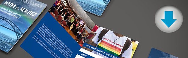 Un folleto con algunos de los mitos más comunes sobre las personas LGBTI y sugerencias sobre cómo responder desde un punto de vista de derechos humanos.
