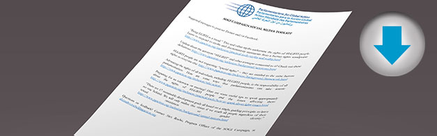 A list of suggested messages for you to post on your Facebook and Twitter