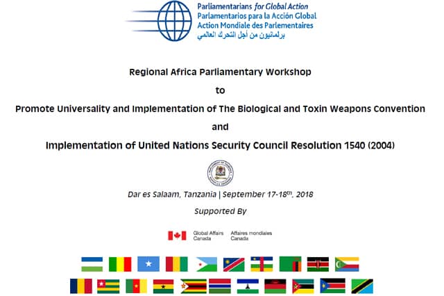 Regional Africa Parliamentary Workshop to Promote Ratification and Implementation of the Biological and Toxin Weapons Convention (BWC)