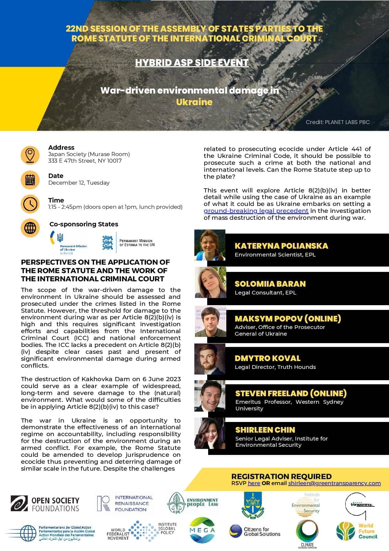 War-driven Environmental Damage in Ukraine: Perspectives on the Application of the Rome Statute and the Work of the International Criminal Court