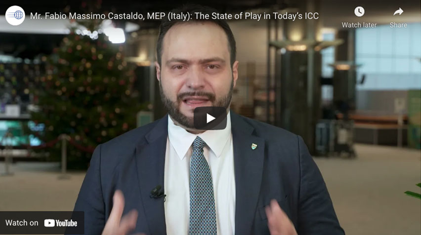 Mr. Fabio Massimo Castaldo, MEP (Italy): The State of Play in Today’s ICC