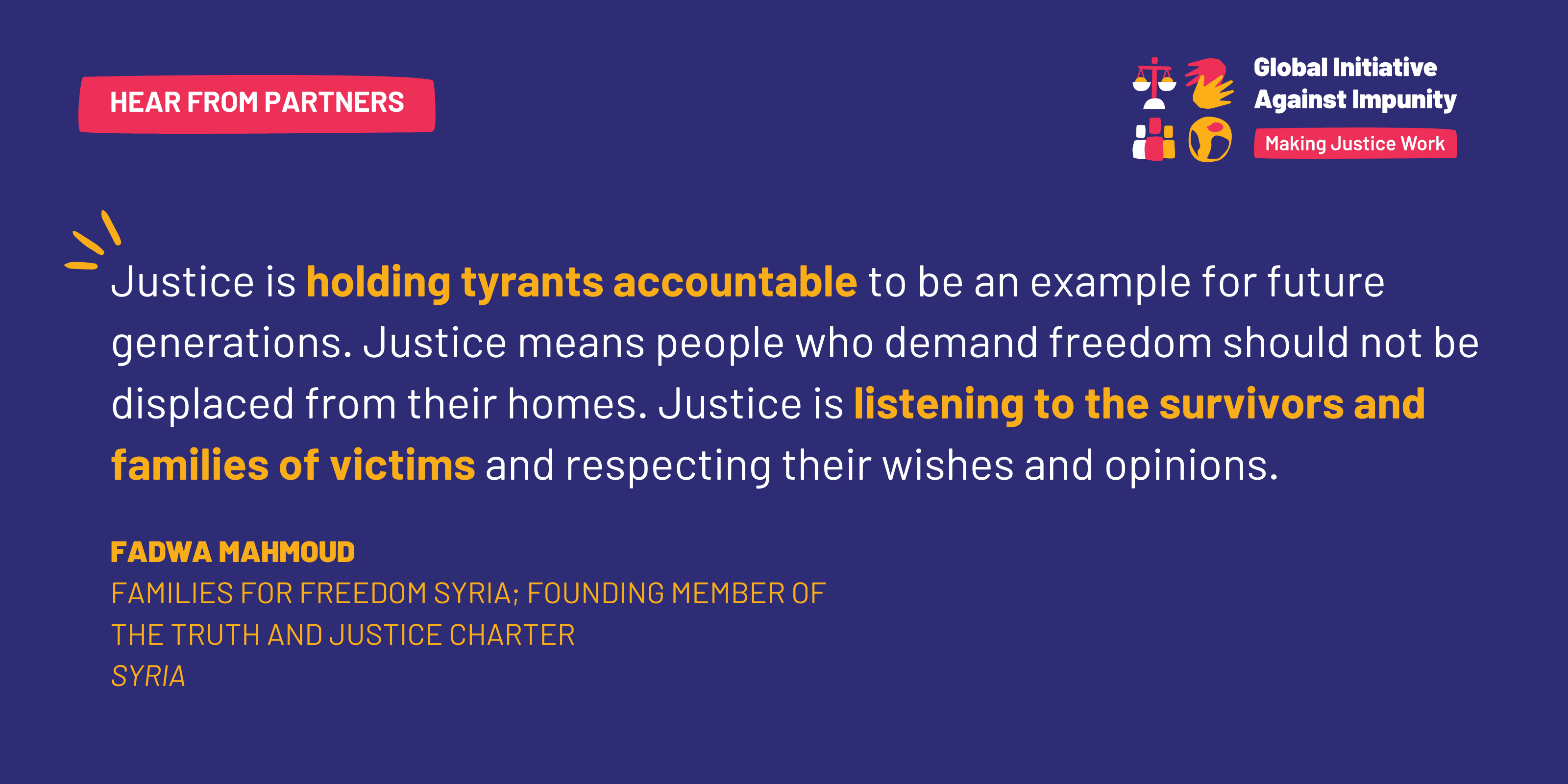 Justice is holding tyrants accountable