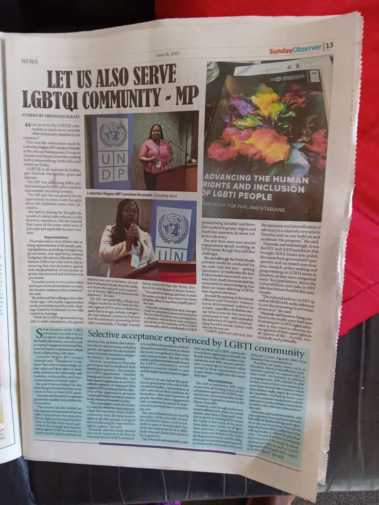 Hon. Lorraine Nxumalo, MP Eswatini