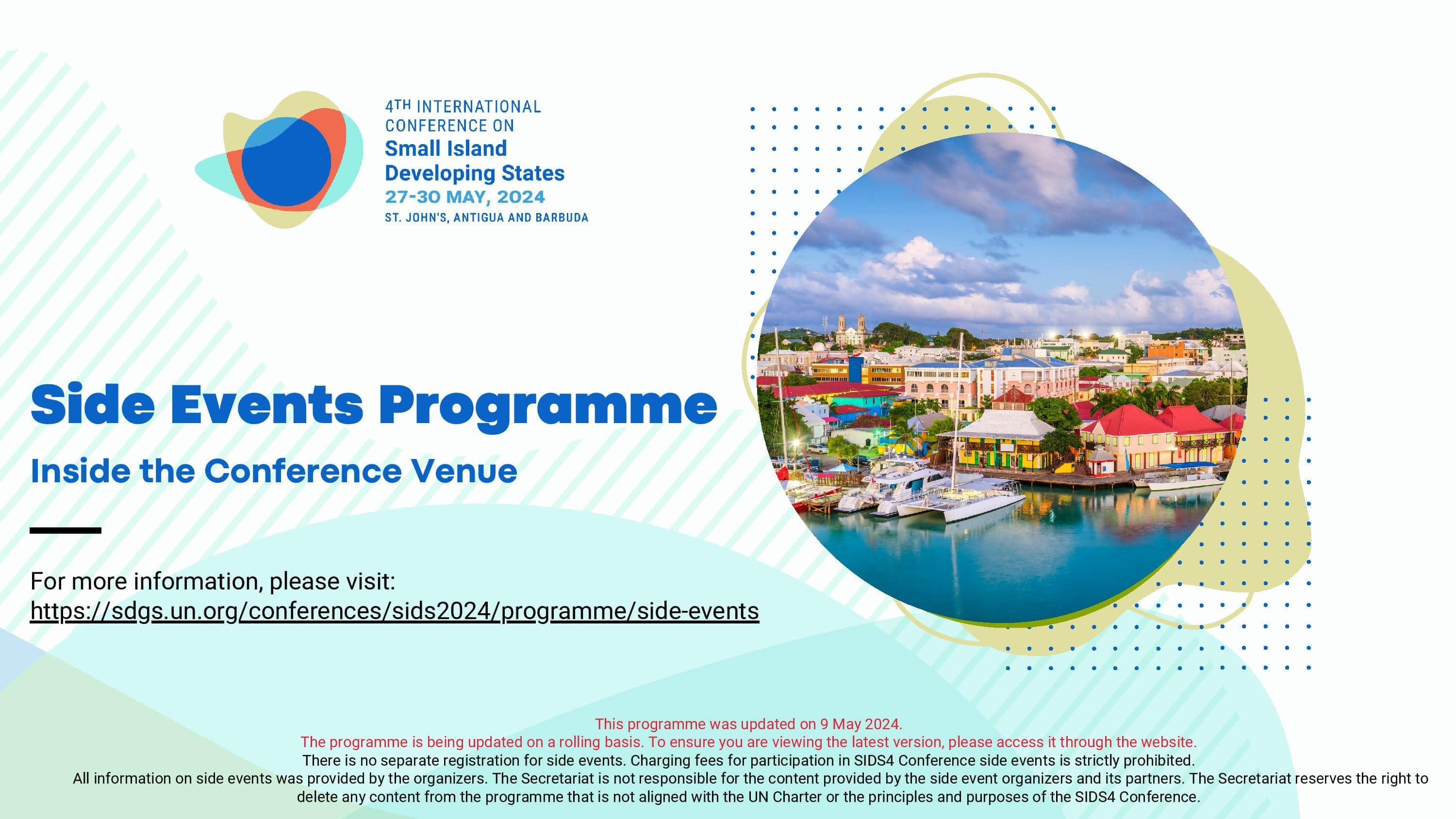 General side event program of the Conference