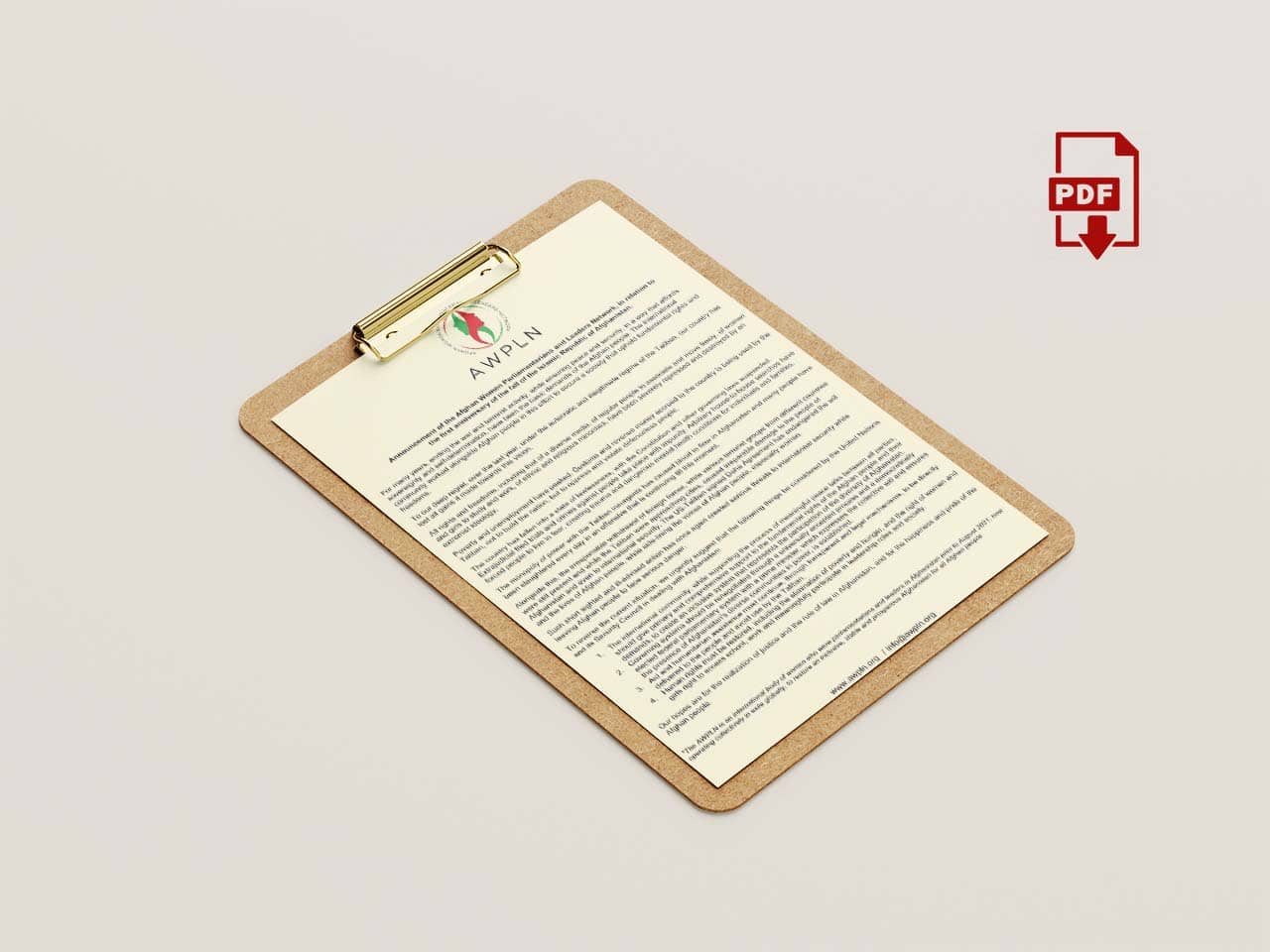 Statement by the Afghan Women Parliamentarians and Leaders Network (AWPLN) shared last week by Hon. Nazifa Bek (member of the AWPLN).