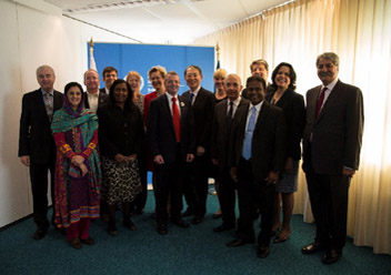 PGA’s Executive Committee at the ICC on 6 June 2014 with President Judge Sang-Hyun Song