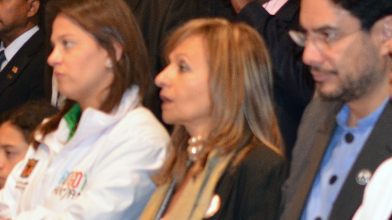 Rep. Ángela María Robledo and Rep. Iván Cepeda Castro @ PGA Annual Forum in Bogota 2013