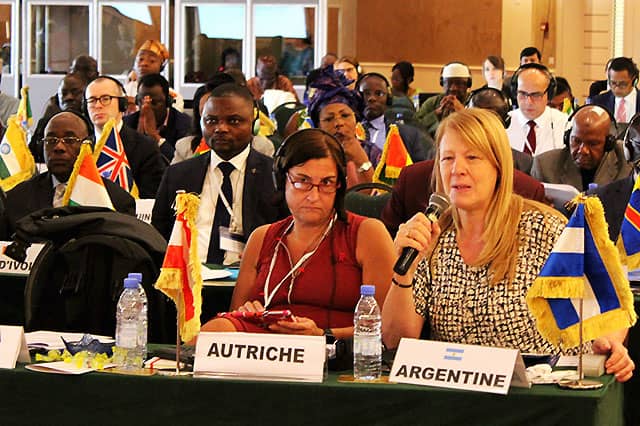 PGA President Dip. Margarita Stolbizer (Argentina), at the 9th Session of PGA CAP-ICC in Dakar, December 2016.