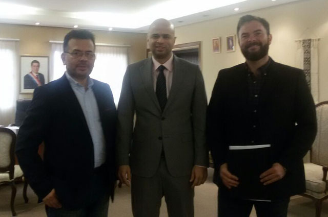 From left to right – Dip. Clemente Barrios, PGA Member, Abg. Ever Martínez, Minister of Justice of Paraguay, Dip. Juan Félix Bogado, PGA Member.