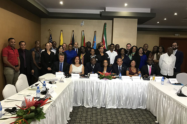 Participants from Aruba, Guyana, Jamaica, Suriname, Trinidad and Tobago, and Venezuela attended the discussions.