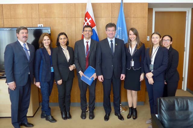 A  PGA Delegation met with the President of the General Assembly of the United Nations (UNGA), H.E. Miroslav Lajčák (Minister of Foreign Affairs of Slovakia), in the margins of the Assembly of States Parties to the Rome Statute of the ICC.