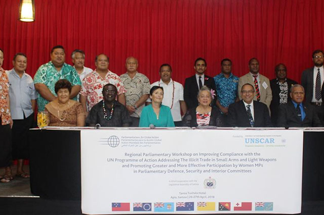 Apia, Samoa - PGA Regional Parliamentary Workshop on Improving Compliance with the UN Program of Action Addressing The Illicit Trade in Small Arms and Light Weapons