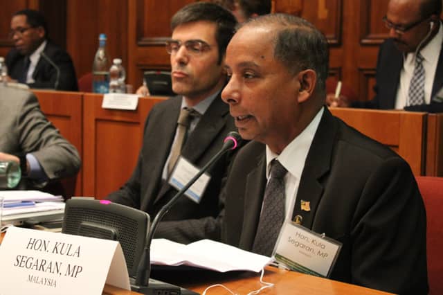 Hon. Kula Segeran, MP (Malaysia)  at PGAs 39th Annual Forum: Parliamentary Action in Preventing Violent Extremism and Mass Atrocities, held in Milan (Italy) November 2017