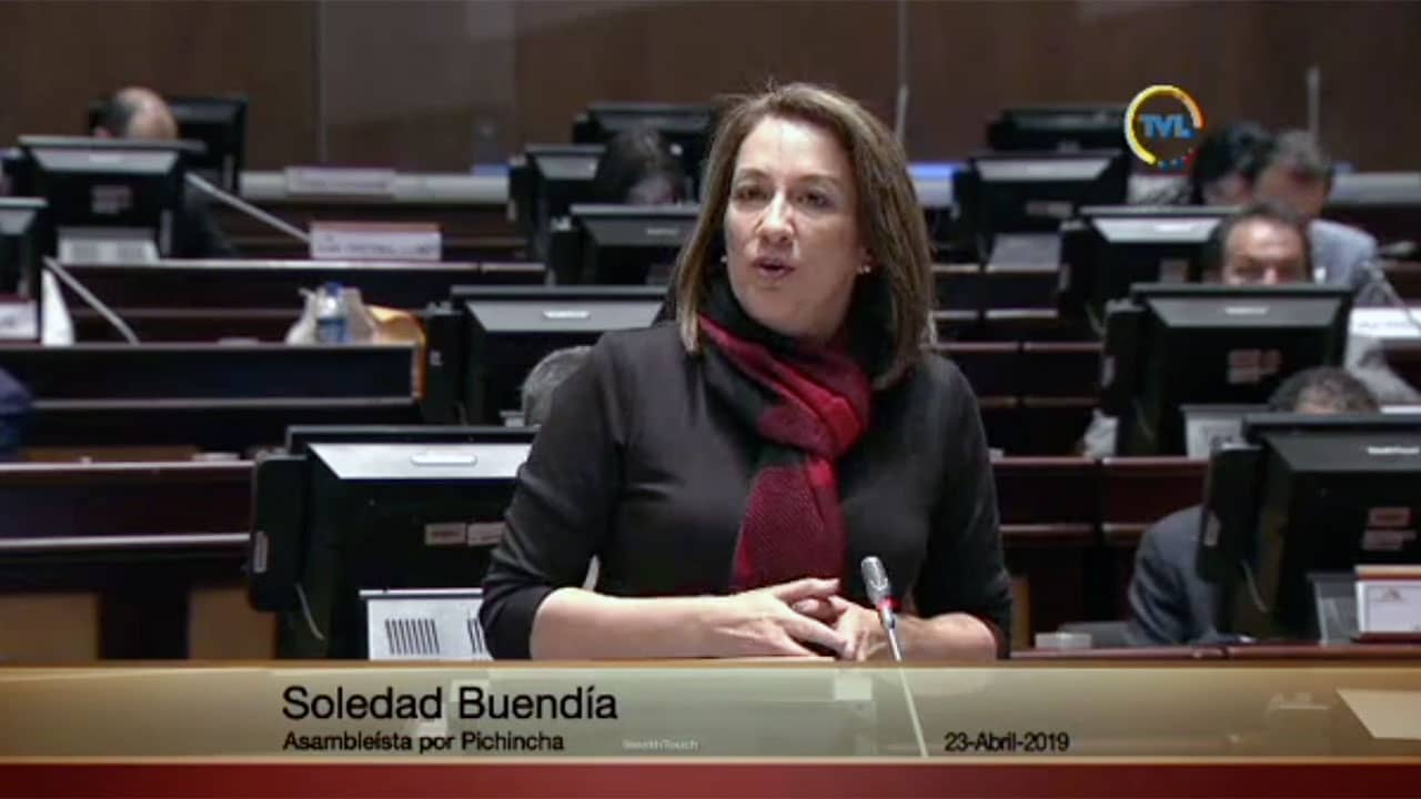 La Asambleísta Soledad Buendía, presidenta del Grupo Nacional PGA en Ecuador.