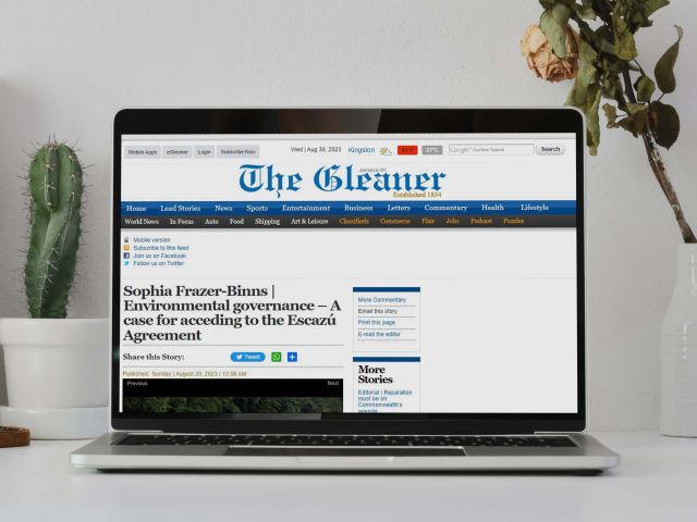 OP-ED: Jamaican Senator Sophia Frazer-Binns on Environmental governance – A case for acceding to the Escazú Agreement