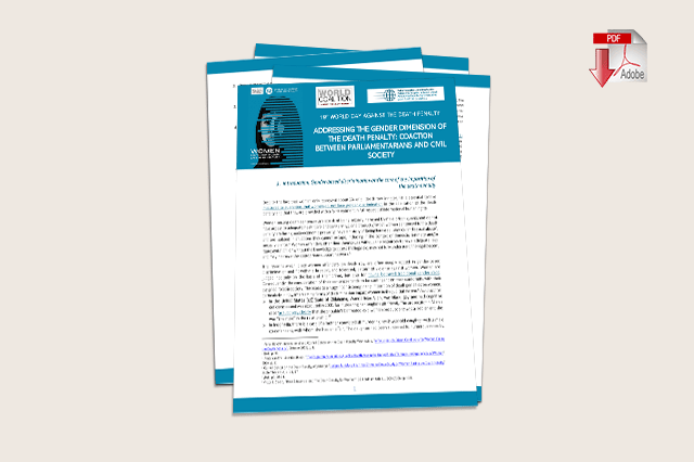 Addressing the Gender Dimension of the Death Penalty