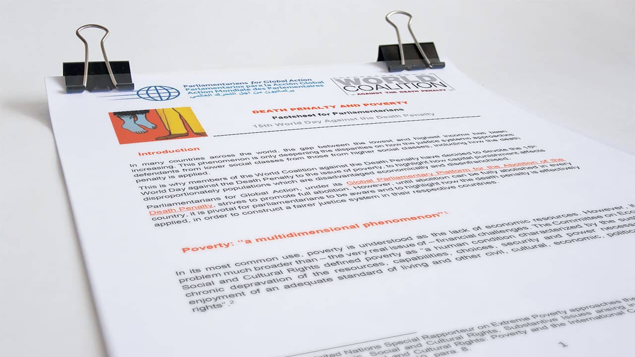 Ficha Parlamentaria sobre la Pena de Muerte y los Delitos Relacionados con el Terrorismo