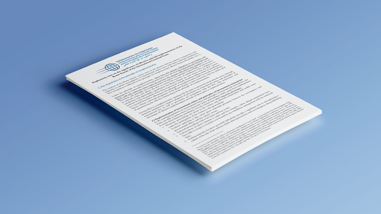 Nota explicativa sobre la importancia de la aplicación efectiva y plena del Estatuto de Roma de la Corte Penal Internacional