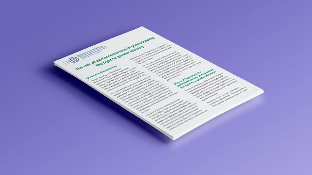 The Role of Parliamentarians in Guaranteeing the Right to Gender Identity