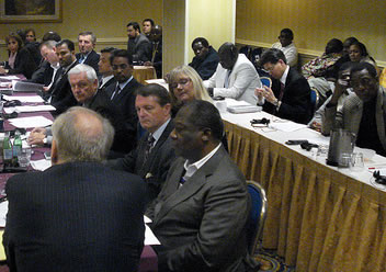 On Friday, October 23, 2009 Mr. Stephen Rapp, U.S. Ambassador-at-Large for War Crimes Issues briefed the Members of the Board and International Council of PGA on current US policy on accountability, international justice and the ICC.