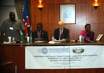 The regional Parliamentary Workshop on “Addressing the Illicit Trade in Small Arms and Light Weapons and Supporting an Arms Trade Treaty – The Role of Parliamentarians” took place in Windhoek, Namibia. 