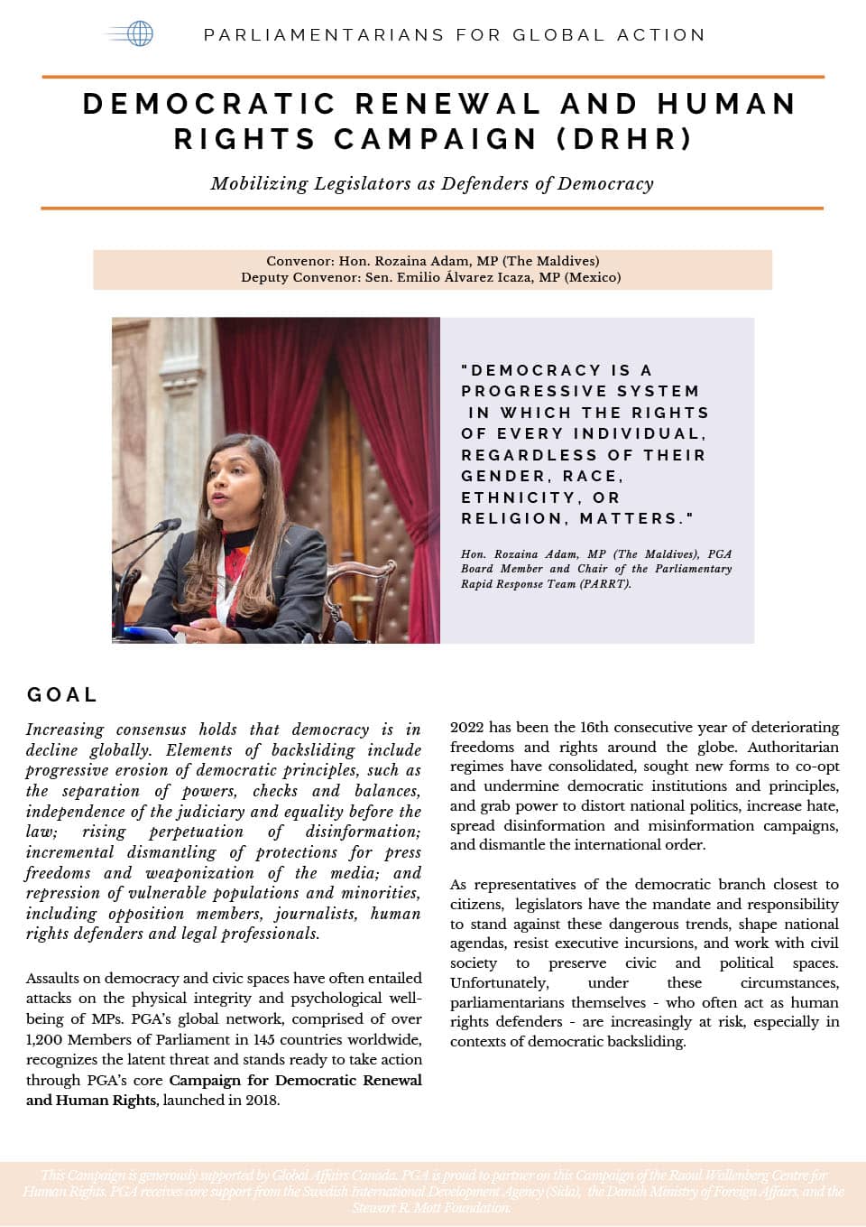 DRHR Campaign One-Pager