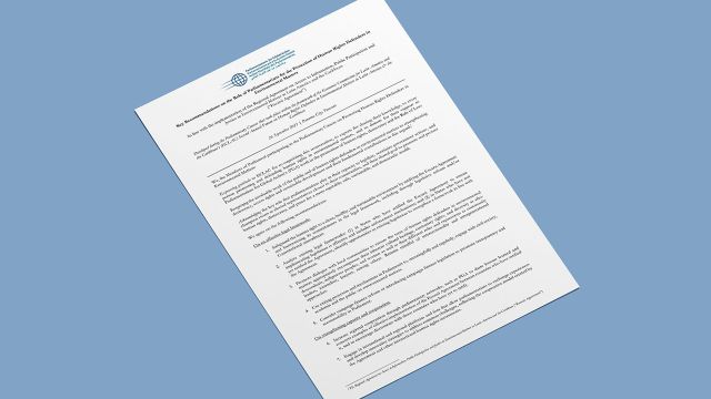 Key Recommendations on the Role of Parliamentarians for the Protection of Human Rights Defenders in Environmental Matters