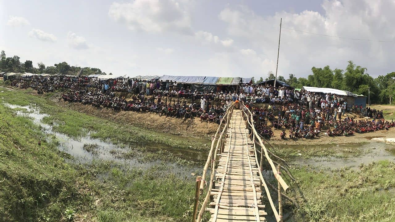 The Kutupalong Refugee camp in Cox’s Bazar, Bangladesh. The camp is currently the world’s largest refugee settlement and hosts around 600,000 refugees. UN Photo/Caroline Gluck