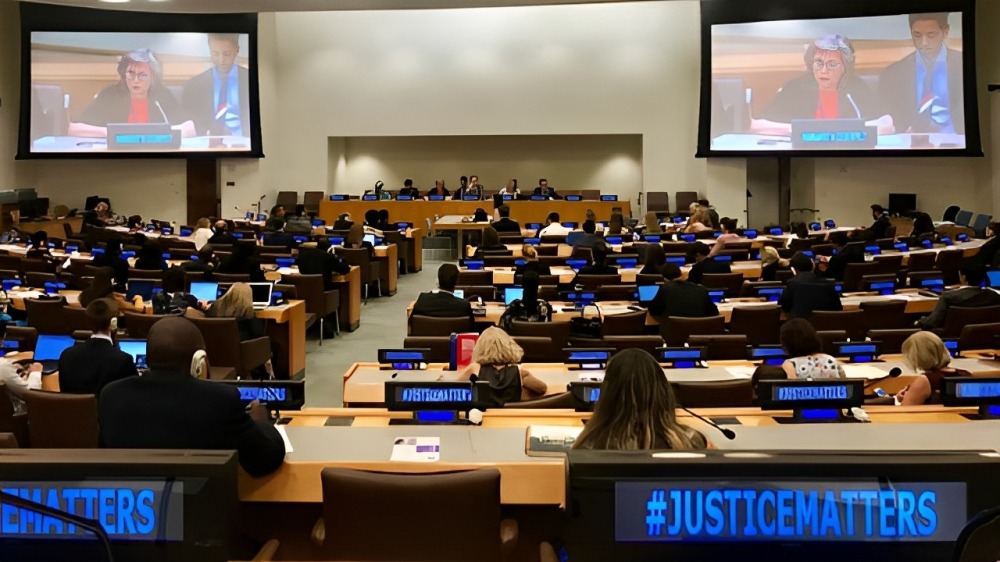 PGA President Margareta Cederfelt, MP (Sweden), appeals to the international community at the United Nations: "there is no lasting peace without justice and no justice as long as there is impunity."