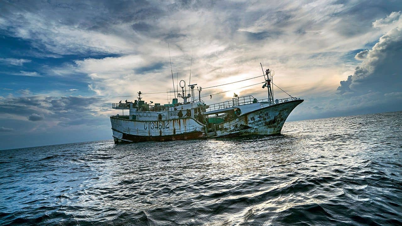 The Sheng Chi Huei 12, a Taiwanese fishing vessel. Photo: Benjamin Lowy/Reportage; The Outlaw Ocean, Ian Urbina, The New York Times