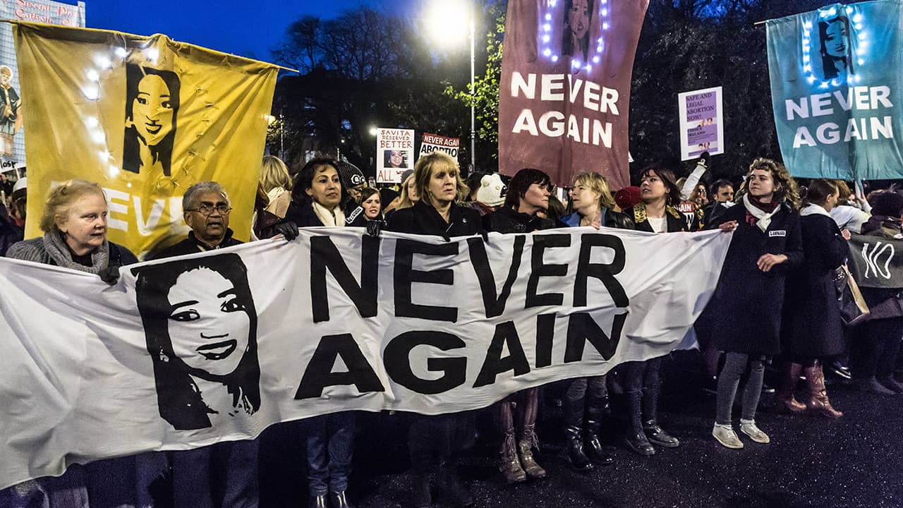 About Ten Thousand People Attended a Rally in Dublin, Ireland in Memory Of Savita Halappanavar. Photo: William Murphy