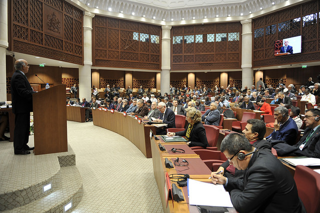 Parliamentarians from around the world gather in the Parliament of Rabat, Morocco, for the 8th Session of the Consultative Assembly of Parliamentarians for the ICC and the Rule of Law (CAP ICC).