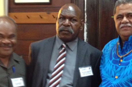 PNG Minister for Foreign Affairs and Immigration, Hon. Rimbink Pato MP assures PNG Deputy Speaker of Parliament and PGA Member, Hon. Aide Ganasi MP of the Government’s commitment to ratify the ATT following completion of review process