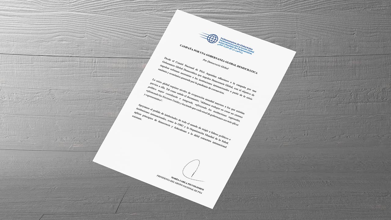 PGA Argentina National Group supports the Campaign for a Global Democratic Governance
