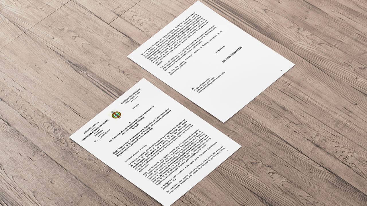 Central African Republic (CAR) - Dep. Béatrice Epaye urges Government of CAR to proceed to ratification of the Biological & Toxin Weapons Convention (BWC)