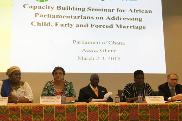 Participants at Parliamentarians for Global Action’s capacity building workshop in Ghana.