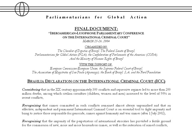 II Ibero-American and Lusophone Parliamentary Conference on the International Criminal Court (ICC)