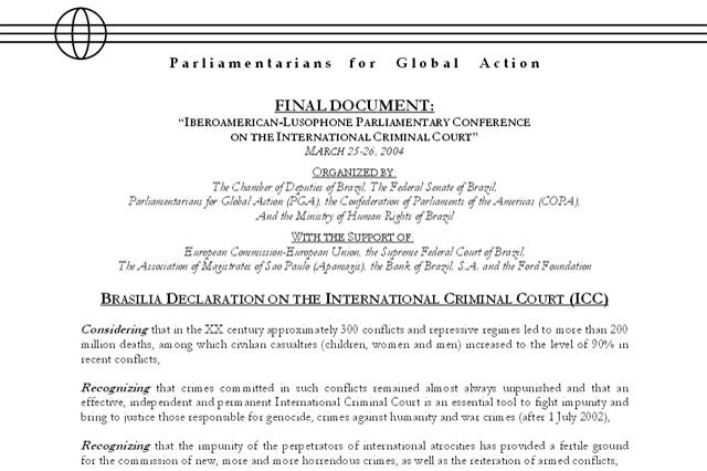 Iberoamerican-Lusophone Parliamentary Conference on the International Criminal Court