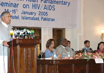 The two-day seminar provided the legislators from India, Pakistan, Bangladesh, Nepal and Sri Lanka, with a forum for the dissemination of information on the nature and extent of the virus in South Asia.