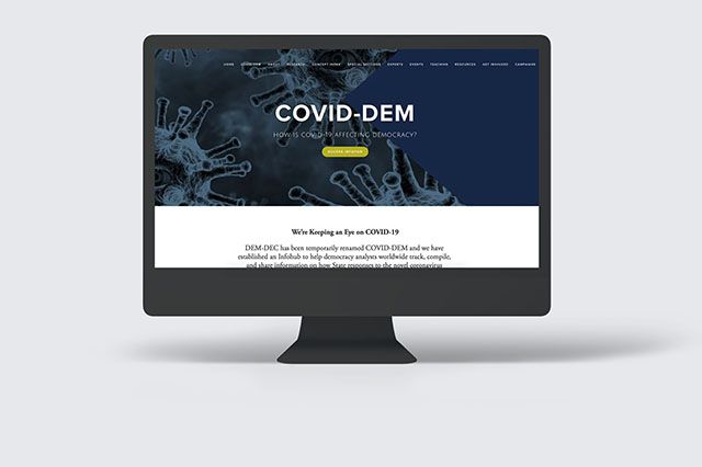 screenshot of Democracy Decay and Renewal Website