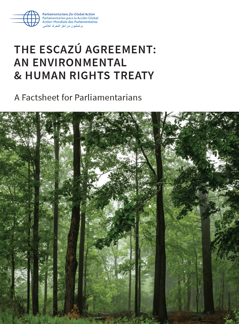Hoja informativa para parlamentarios: El Acuerdo de Escazú, un tratado sobre medio ambiente y derechos humanos